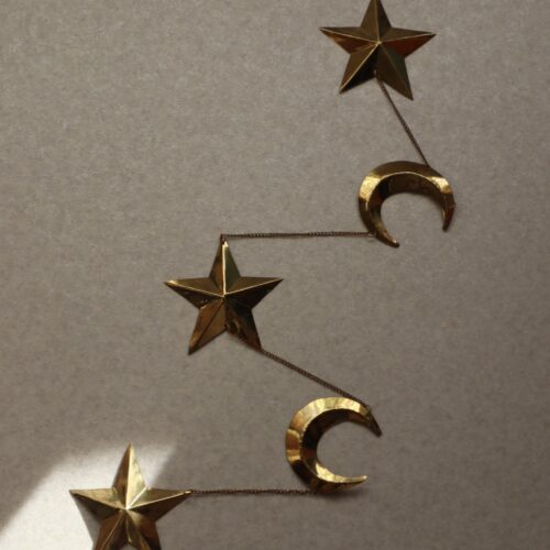 Brass wall ornament -星と月のウォールオーナメント-