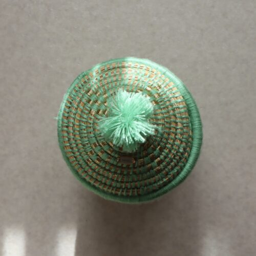 IMG_2380 Morocco basket Emerald green -バスケット エメラルドグリーン-