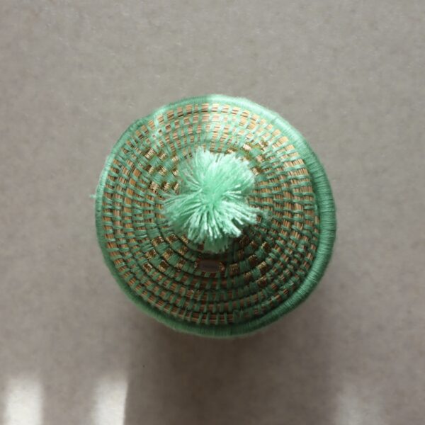 IMG_2380 Morocco basket Emerald green -バスケット エメラルドグリーン-