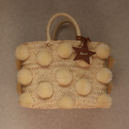 Morocco pom pom Bag Cream -ポンポンバッグ　クリーム-