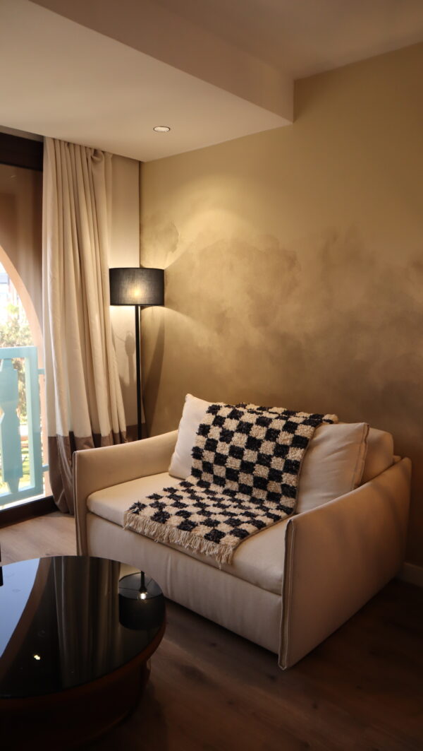 IMG_2567 Taznakht Rug Mini check -タズナフト チェックラグ(110×63cm)-