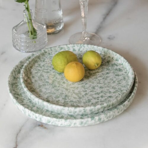 IMG_2130 Morocco Splatter Plate -スプラッタープレート ミント 1枚-