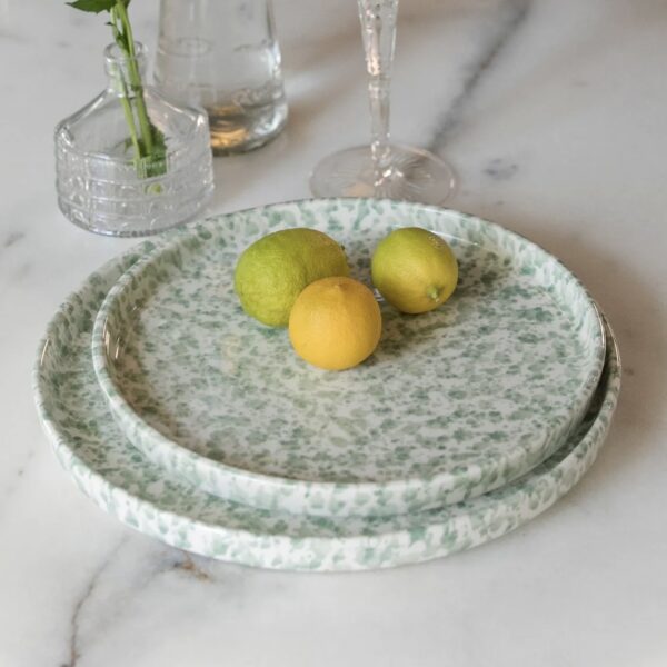IMG_2130 Morocco Splatter Plate -スプラッタープレート ミント 1枚-