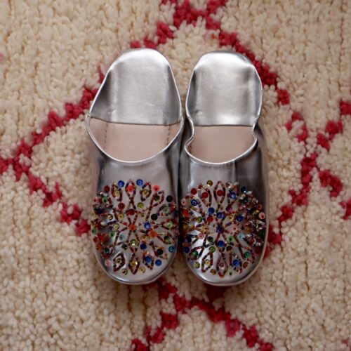 Moroccan Babouche Silver