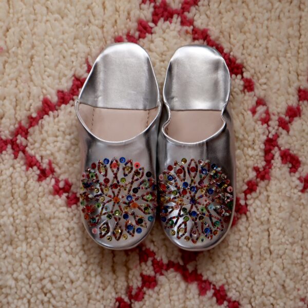 Moroccan Babouche Silver